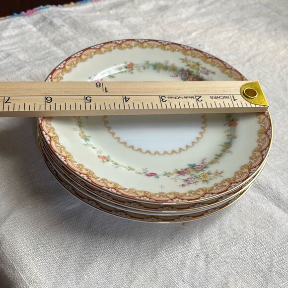 Lot of 4 Noritake China Dimity pattern bread plates. - Picture 6 of 7